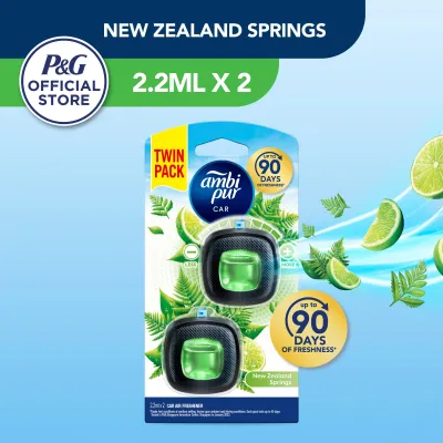 Ambi Pur Car Clip New Zealand Springs Car Air Freshener 2.2ml