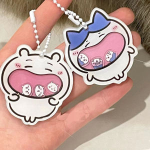 1PC Chiikawa Rocker Shaking Pendant Car Keychain Cute Cartoon Hachiware Usagi Acrylic Keychain Bag Pendant Accessories Friend Gift