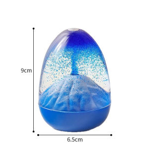 Turtle Volcano Shape Liquid Hourglass Desktop Ornament Eco Exquisite Craft Home Decor Gift