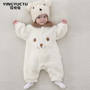 Baby Romper Infant Warm Long Sleeve Jumpsuit Baby Clothes Spring Autumn Winter Fleece Climbing Suit Newborn Outing Outfit