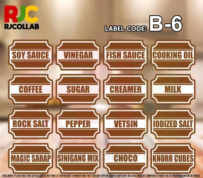 Pantry / Condiments Label Stickers - 16 pcs - Waterproof Stickers (PLEASE READ PRODUCT DESCRIPTION)