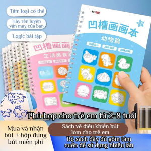 Sách Vẽ Trẻ Em Ma Thuật Rãnh Bút + Sách Tập Vẽ Học Tập + Thiết Kế Độc Đáo Cho Bé