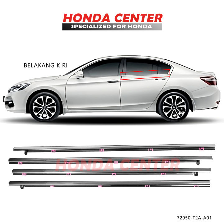 Lis List Karet Pelipit Kaca pintu Luar water strip Honda Accord CR2 ...