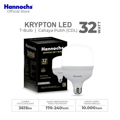 Hannochs Lampu Bohlam LED Krypton T Bulb 32W Cahaya Putih