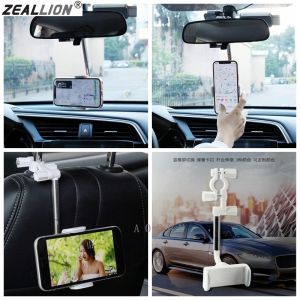 Zeallion Giá Đỡ Điện Thoại Điều Hướng Gương Chiếu Hậu Ô Tô Loại Khóa Giá Đỡ Đứng Có Thể Điều Chỉnh Hỗ Trợ