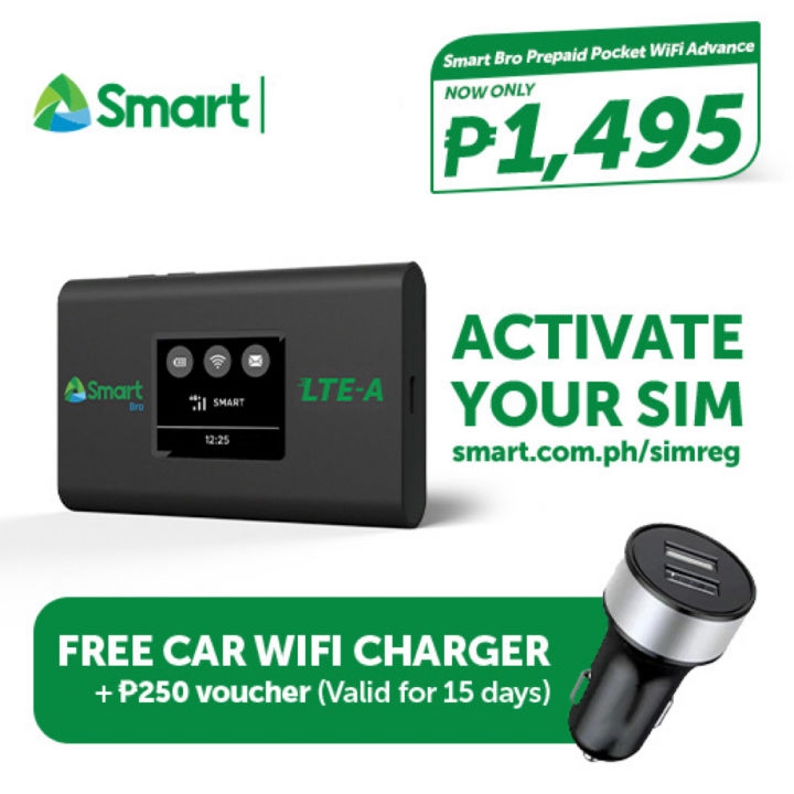SMART Br Pocket WiFi Advanced M271T With Free 250 Voucher And Car Wifi  Charger