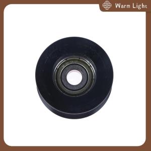 Warm Light ล้อติดตามเส้นผ่าศูนย์กลาง14มม. สีดำยางเคลือบ5x26x13ไนลอน POM ห่อแบริ่งพลาสติกลูกรอกรูปตัวยูร่อง