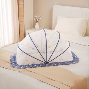 ผ้าคลุมมุ้งกันยุงเปลเด็กผ้าคลุมกันยุงแบบเต็มหน้ามุ้งกันยุงแบบพับได้สำหรับเด็ก