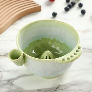 HUNIU HOUSE Tự quay Chậu rửa trái cây Dung lượng lớn Lỗ thoát nước tích hợp Chậu rửa thực phẩm Chống dính Tiết kiệm thời gian Máy rửa quả mọng bằng gốm sứ Bếp Ăn