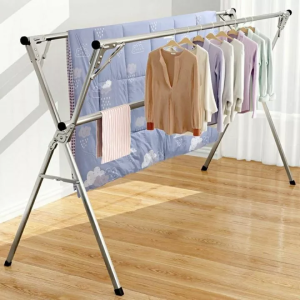 240/160 CM drying rack foldable clothes clothes rack indoor double-pole stainless steel balcony telescopic home
