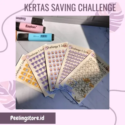 MEDIA TABUNGAN WAJIB ( ISI BINDER) / KERTAS SAVING CHALLENGE JUTAAN TANPA LUBANG