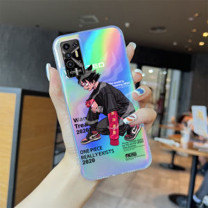 Vỏ điện thoại di động cho Infinix TECNO pova 2 pova 3 pova 4 pova 4 Pro Anime trường hợp trường hợp đầy màu sắc được xây dựng trong Laser thẻ vỏ bìa