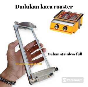 DUDUKAN kaca roster | PLAT tungku bara kompor panggangan sosis