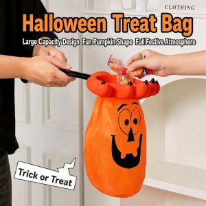 MODERNLUX Phong cách ma quái Túi đựng kẹo Halloween Họa tiết đầu lâu bí ngô Phim hoạt hình Túi hình đầu lâu bí ngô Sáng tạo Thiết kế hình bàn tay Túi xách Palm Hand Tiệc Halloween