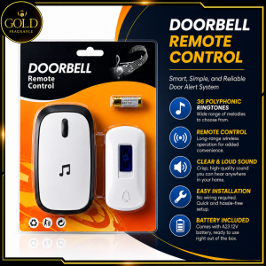 Wireless Doorbell Receiver with 36 Music Options 100m Range 3 Colors and Outer Remote for Versatile Home Use