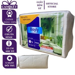 Khăn giấy ăn vuông cân Boyly cuốn cốc khổ 33cm