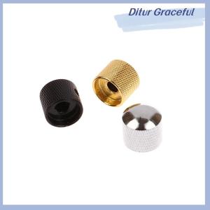 Ditur 1Pc Metal Electric Bass Guitar Tone Volume Knob Potentiometer Hat Cap Guitar Parts Push Knob With Hole Guitar Accessories