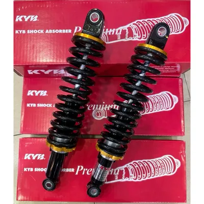 100% ORIGINAL- KYB (KAYABA) RXZ 135 / EX5 /DASH /WAVE 335MM ADJUSTABLE ABSORBER SET (2PCS)