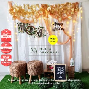 Dekorasi Lamaran Backdrop Nikah PhotoBooth Aqiqah Khitan Paket Mulia V