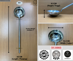 Long Ladle / Steel Ladle / Handmade Ladle / Senduk Panjang / Senduk / Senduk Kuali Kawah / Senduk Dodol /Senduk Tebal