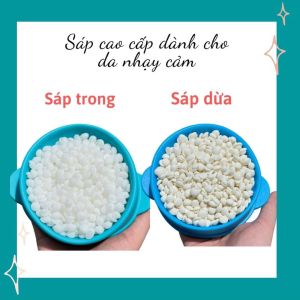 [FRESHIP+QUÀ 10K] 500gr Sáp Wax Lông Nóng Coconut Cao Cấp thơm mùi dừa tặng kèm 25 que gỗ phết sáp