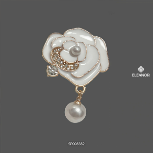 Ghim cài áo nữ Eleanor Accessories trâm cài hình hoa sen đính ngọc trai nhân tạo phụ kiện thời trang 4784