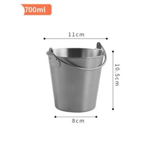 304 stainless steel ice bucket Bar snack Fries chicken food bucket Fried single beer portable ice bucket