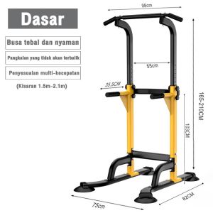 ✅ READY STOCK✅Stand untuk Peralatan Latihan Kekuatan Gym Rumah Menara Daya Multifungsi /Stasiun Dip Bar Pull Up/alat bantu pull up/pull up bar speeds ketinggian dapat disesuaikan/olahraga peralatan kebugaran rumah