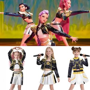 LYMEDIA Mira Cosplay Kpop Demon Hunters Costume Kpop Group Idol Rumi Cosplay Fancy Dress Cosplay Costume Set Girls