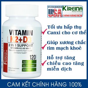 Viên uống vitamin K2 & D3 tối ưu hấp thụ canxi Hỗ trợ tăng chiều cao 5000 IU D3 & 90mcg K2 120 viên - - SẢN PHẨM CỰC KÌ CHẤT LƯỢNG ĐẢM BẢO SỬ DỤNG ƯNG Ý ĐƯỢC ƯA THÍCH TRÊN THỊ TRƯỜNG HIỆN NAY ỦNG HỘ SHOP NHÉ