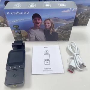 Lenovo 4K Handheld Sports Pocket Camera Display 180 ° Rotatable WiFi Wireless Video Recorder Built-in Fill Light Motion Camera