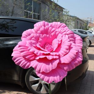 LINSBAYWU 50cm PE Artificial Peony Giant Window Display Simulation Peony Flower  Photo Props Fake Flowers