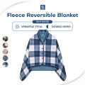 UNITWO Fleece Reversible Blanket JAKET SELIMUT | Selimut 2 in 1 Multifungsi, Lembut, Ringan, Hangat, Stylish, Nyaman. 
