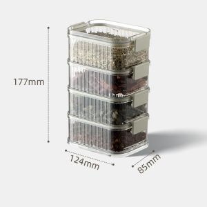 Dried Spice Container Storage Box Food-grade Food Dispenser Seasoning Packaging Sealed Jar