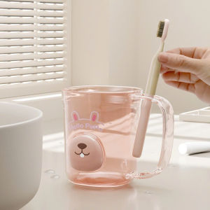 Cốc Đánh Răng Gấu Dễ Thương Trong Suốt Kèm Quai Cầm Có Chỗ Cắm Bàn Chải Mới Nhất 2025