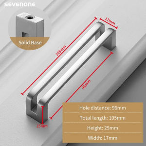 Zinc Alloy Cabinet Handles Solid Drawer Knobs Kitchen Cupboard By Pulls Furniture Handle Cabinet Hardware Gray Nickle