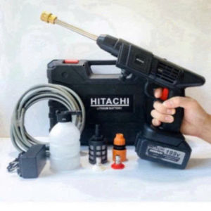 Máy Rửa Xe Cầm Tay Cao Áp chạy bằng pin sạc đa chức năng rửa xe tưới cây