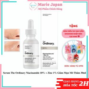 Serum The Ordinary Niacinamide 10% + Zinc 1% Giảm Mụn Mờ Thâm 30ml