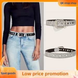 ✨QK shop✨ Shiny Rhinestone Wide Belt Ladies Dress Belt Adult Rhinestone Belt Dress Crystal Diamond Belt