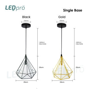 LED PRO LIGHT/Pendant/Hanging/Dining Light Diamond Type Decorative (Free Bulb)