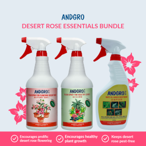 ANDGRO Foliar Spray for Flowering (Desert Rose) & Foliar Spray for Healthy Leaves & White Oil Bundle Deal
