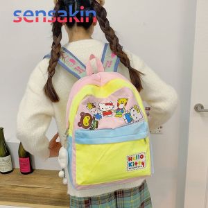 Christmas Gift Halloween Hot sanrio Kawaii Backpack Hello Kitty Cartoon Cute Leisure High Capacity Student Bag School Starts Gift Fashion New Style 2024