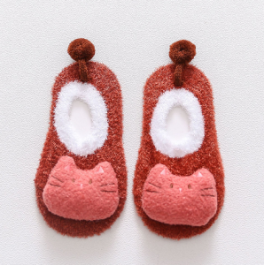 1Years Cute 3D Animal Cartoon Looped Pile Socks Baby Girls Boys Anti-Slip Floor Socks