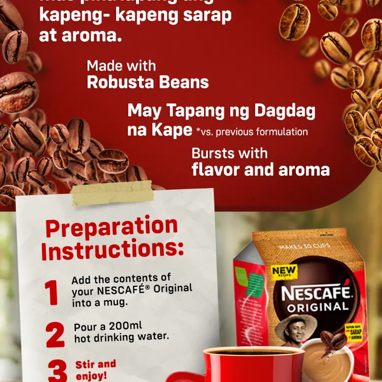 Nescafe Original 3-In-1 Coffee Twin Pack 52g - Pack Of 10