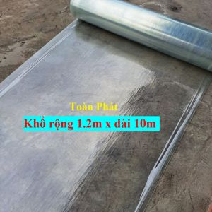 ( Khổ rộng 1.2m x dài 10m x dày 8zem) Cuộn tôn nhựa màu Trắng đục lấy ánh sáng che nắng che mưa chất lượng