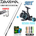 DAIWA Fishing Rod Set 1.65-2.7m Carbon Fiber Ultralight Rod And 500-7000 Full Metal Reel Complete Fishing Rod Set. 
