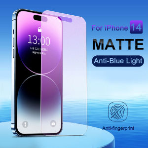AG Kính Cường Lực Mờ Chống Ánh Sáng Xanh Dương Màu Tím Cho iPhone 17 Pro Max Air 16 Pro Max 15 Pro Max 14 Pro Max 13 12 11 Pro XS Max Mini XR X 6 S 7 8 16 Plus SE Bảo Vệ Màn Hình Chống Vân Tay
