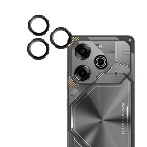 Pova 6 Pro Metal Frame Ring For Tecno Pova 6 Pro 6Pro Pova6pro Camera Lens Ring Protector Scratch-Resistant Tempered Glass With Alloy Edge Lens Cover