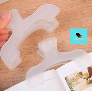 TOP SHOP clear Book Clip For Reading Book Page Holder Thick And Strong Open Book Clip For Working Reading Home School Bookstores