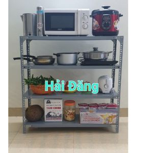 kệ Sắt V Lỗ 4 Tầng Mâm kệ Rộng 40cm x Dài từ 60cm đến 150cmnhiều độ cao lựa chọn kệ sắt đa năng